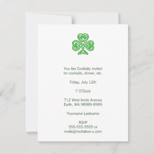 Celtic Shamrock Kaart (Voorkant)