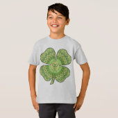 Celtic Shamrock Kind and Baby Light Shirt (Voorkant volledig)