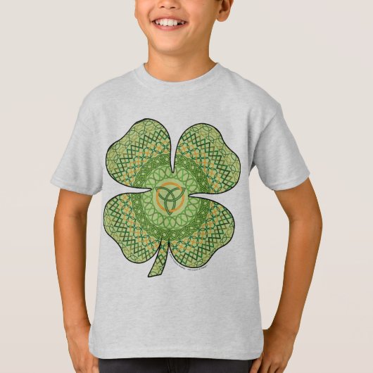 Celtic Shamrock Kind and Baby Light Shirt (Voorkant)
