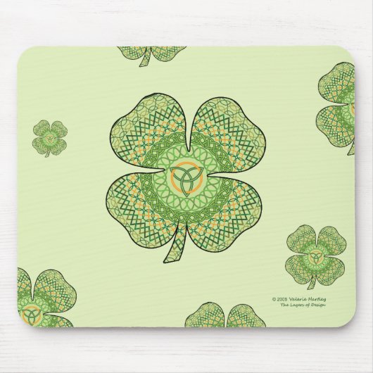 Celtic Shamrock Mousepad Muismat (Voorkant)