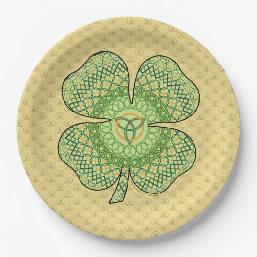 Celtic Shamrock Paper Bord (Voorkant)