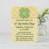 Celtic Shamrock Party Uitnodiging (Staand voorkant)
