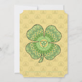 Celtic Shamrock Party Uitnodiging (Achterkant)