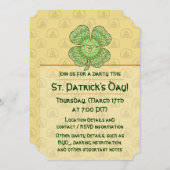 Celtic Shamrock Party Uitnodiging (Voorkant / Achterkant)
