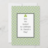 Celtic Shamrock Pattern St. Patrick's Day Party Kaart (Voorkant)