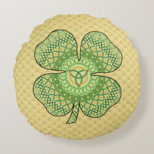 Celtic Shamrock rond kussen