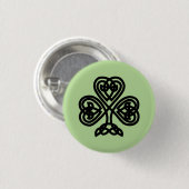 Celtic Shamrock Ronde Button 3,2 Cm (Voorkant /achterkant)