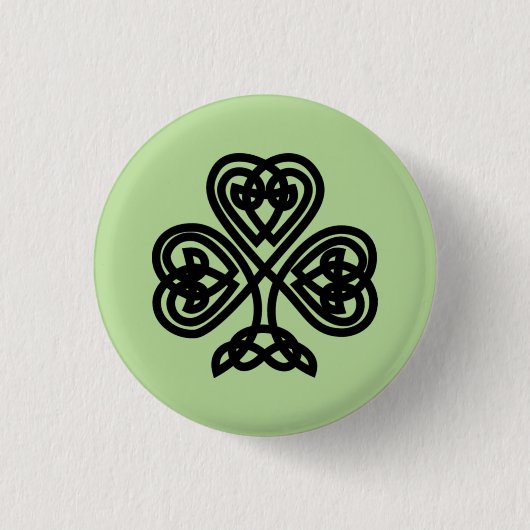 Celtic Shamrock Ronde Button 3,2 Cm (Voorkant)
