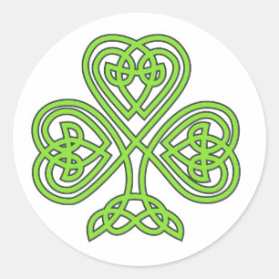 Celtic Shamrock Ronde Sticker