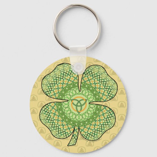 Celtic Shamrock Sleutelhanger (Voorkant)