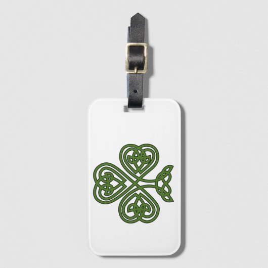 Celtic Shamrock - St Patricks Day Bagagelabel (Voorkant (verticaal))