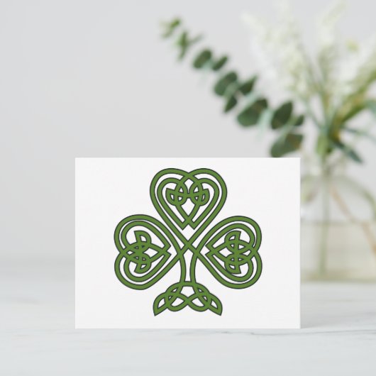 Celtic Shamrock - St Patricks Day Briefkaart (Staand voorkant)