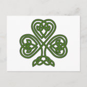 Celtic Shamrock - St Patricks Day Briefkaart (Voorkant)