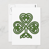 Celtic Shamrock - St Patricks Day Briefkaart (Voorkant / Achterkant)