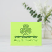 Celtic Shamrock St. Patrick's Day Briefkaart (Staand voorkant)