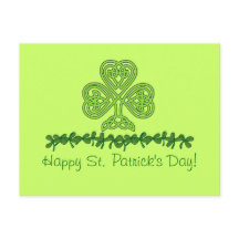 Celtic Shamrock St. Patrick's Day Briefkaart
