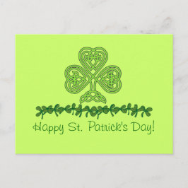 Celtic Shamrock St. Patrick's Day Briefkaart