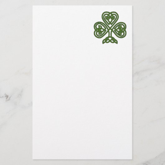 Celtic Shamrock - St Patricks Day Briefpapier (Voorkant)
