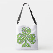 Celtic Shamrock St. Patrick's Day Irish Eire Paddy Crossbody Tas (Achterkant)