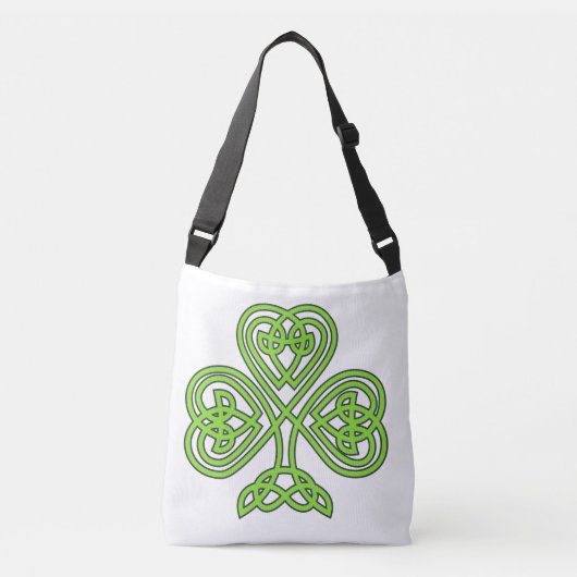 Celtic Shamrock St. Patrick's Day Irish Eire Paddy Crossbody Tas (Voorkant)