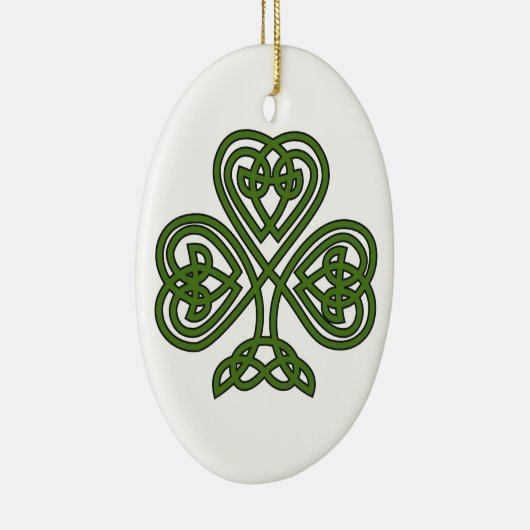 Celtic Shamrock - St Patricks Day Keramisch Ornament (Rechts)