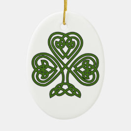 Celtic Shamrock - St Patricks Day Keramisch Ornament