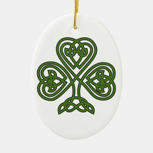 Celtic Shamrock - St Patricks Day Keramisch Ornament (Voorkant)