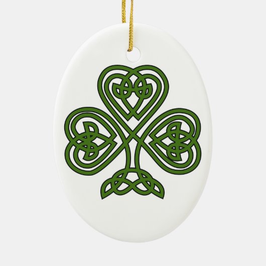 Celtic Shamrock - St Patricks Day Keramisch Ornament (Achterkant)