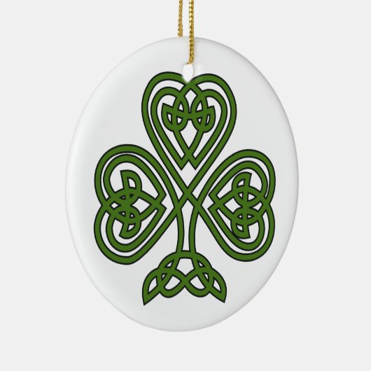 Celtic Shamrock - St Patricks Day Keramisch Ornament (Rechts)