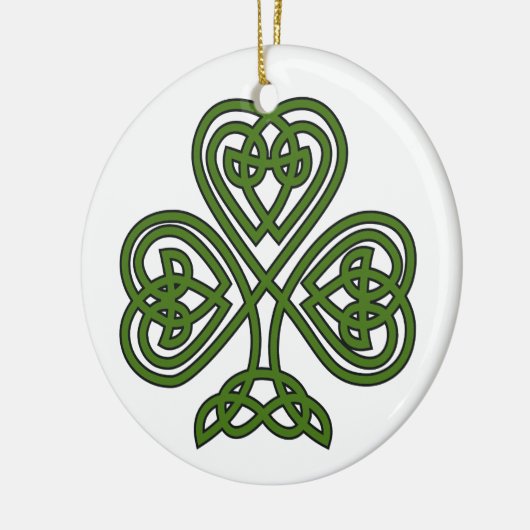 Celtic Shamrock - St Patricks Day Keramisch Ornament (Links)