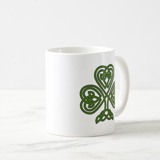 Celtic Shamrock - St Patricks Day Koffiemok (Voorkant rechts)