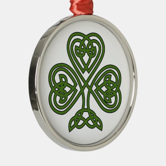 Celtic Shamrock - St Patricks Day Metalen Ornament (Rechts)