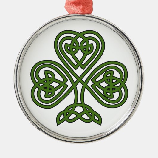 Celtic Shamrock - St Patricks Day Metalen Ornament (Voorkant)