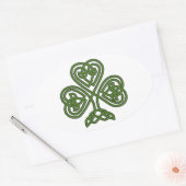 Celtic Shamrock - St Patricks Day Ovale Sticker (Envelop)