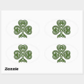 Celtic Shamrock - St Patricks Day Ovale Sticker (Vel)