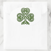 Celtic Shamrock - St Patricks Day Ovale Sticker (Tas)