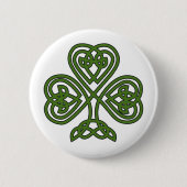 Celtic Shamrock - St Patricks Day Ronde Button 5,7 Cm (Voorkant)