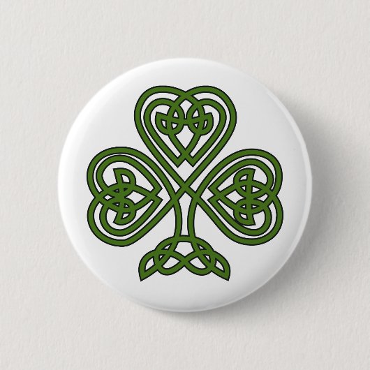 Celtic Shamrock - St Patricks Day Ronde Button 5,7 Cm (Voorkant)