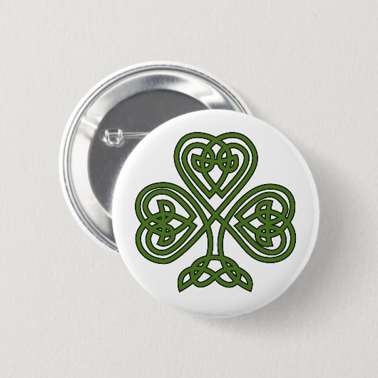 Celtic Shamrock - St Patricks Day Ronde Button 5,7 Cm (Voorkant /achterkant)