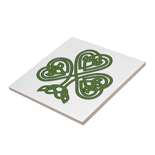Celtic Shamrock - St Patricks Day Tegeltje (Zijkant)
