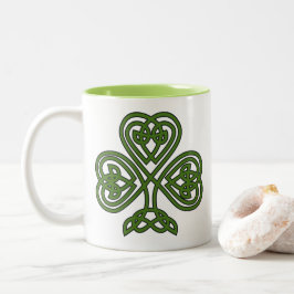 Celtic Shamrock - St Patricks Day Tweekleurige Koffiemok