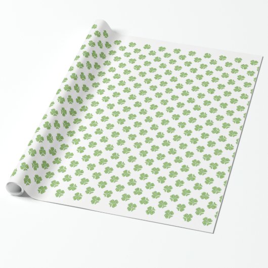 Celtic Shamrock St. Patrick's Day Wrapping Paper Cadeaupapier (Uitgerold)