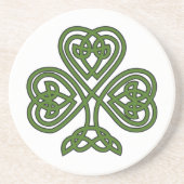 Celtic Shamrock - St Patricks Day Zandsteen Onderzetter (Voorkant)