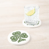 Celtic Shamrock - St Patricks Day Zandsteen Onderzetter (Zijkant)