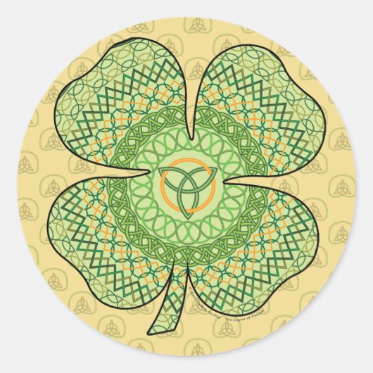 Celtic Shamrock Sticker (Voorkant)