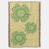 Celtic Shamrock Throw Blanket Deken (Voorkant Verticaal)