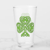 Celtic Shamrock Trefoil Knot St Patrick's Beverage Glas (Achterkant)