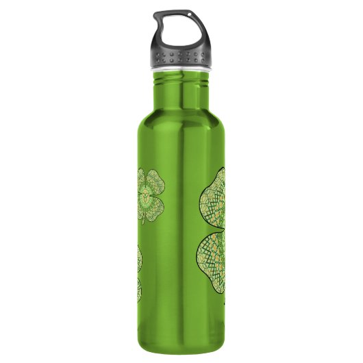 Celtic Shamrock Water Bottle Waterfles (Achterkant)