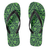 Celtic Shamrocks Paar of Teenslippers (Voetbed)