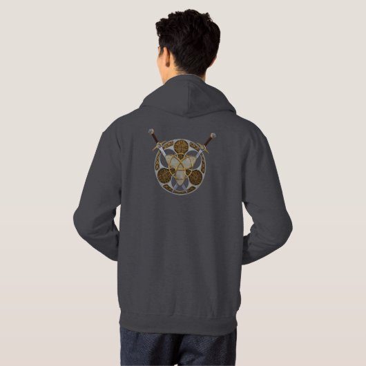 Celtic Shield and Swords Hoodie (Achterkant volledig)
